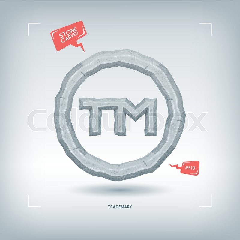 Trademark Symbol Stone Carved Stock Vector Colourbox 800x800 Trademark Symbol Stone Carved Stock Vector Colourbox