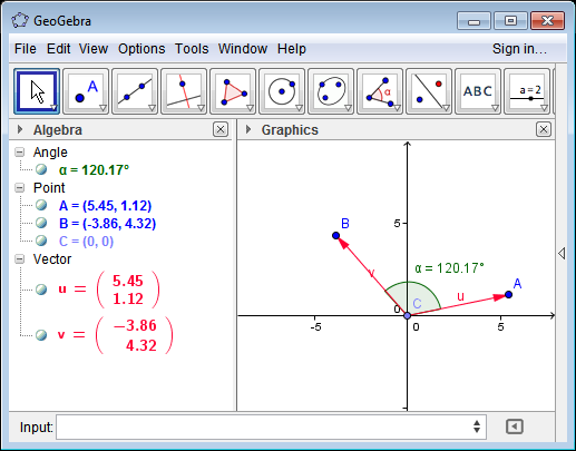 517x405 Using To Find Angle Between Two Vectors