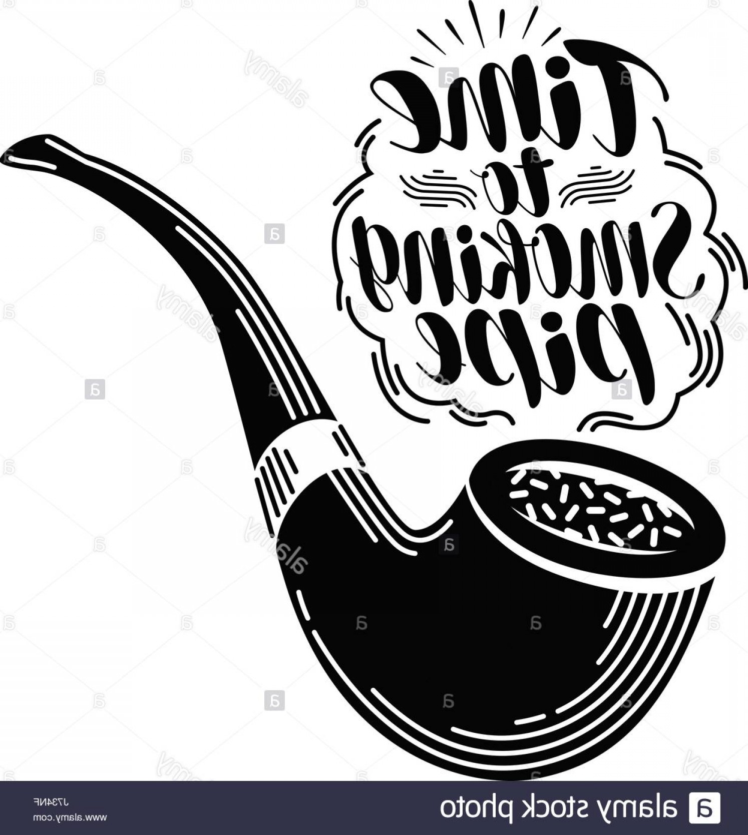 1494x1668 Stock Photo Smoking Pipe Tobacco Label Handwritten Lettering