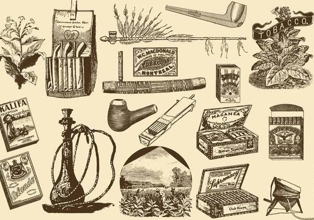 632x443 Vintage Tobacco Items Free Vector Download Cannypic