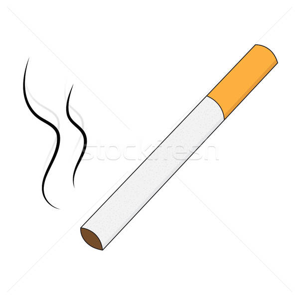 600x600 Cigarette Isolated On White Background Cigarette Vector