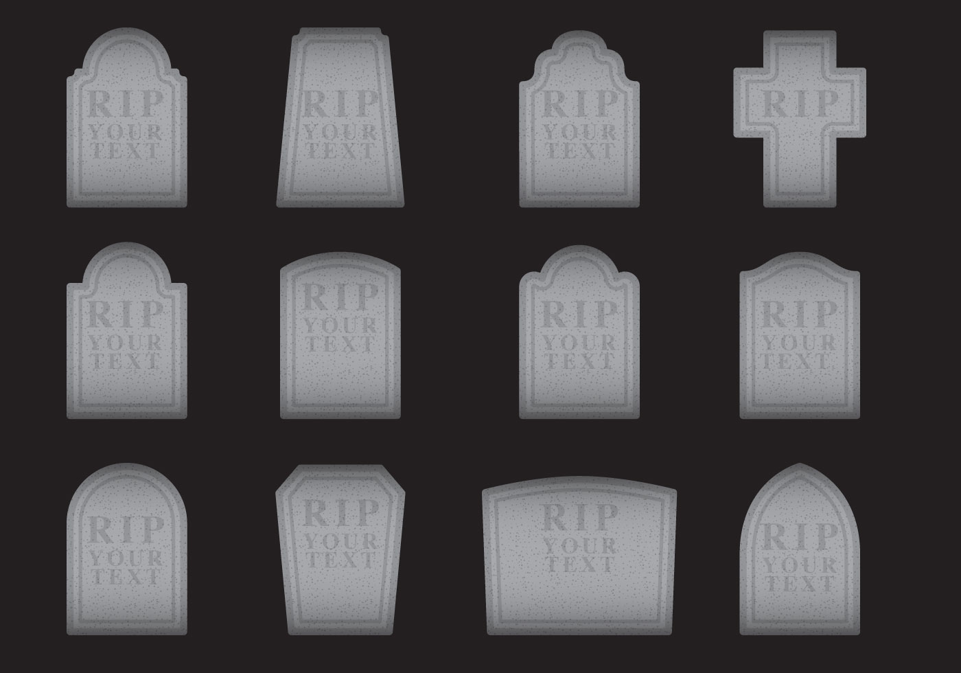 1400x980 Headstone Free Vector Art