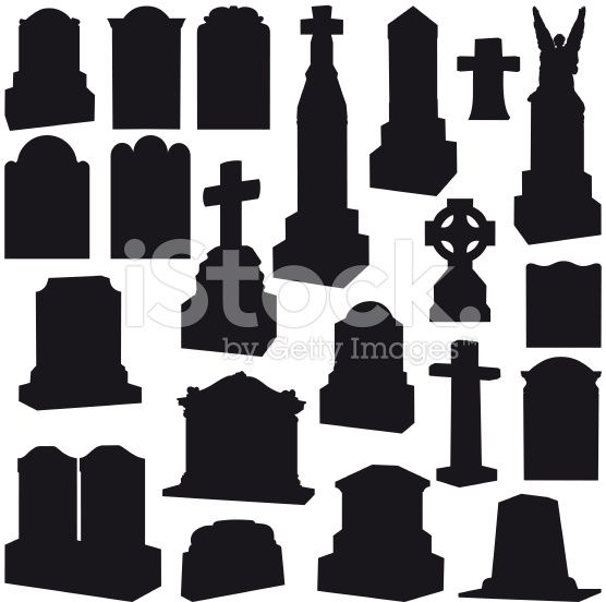 556x552 Headstone And Gravestones Silhouettes, For Any Kind Of Project