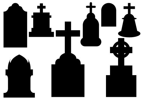 500x350 Tombstone Silhouette Clip Art Halloween Vector, Halloween