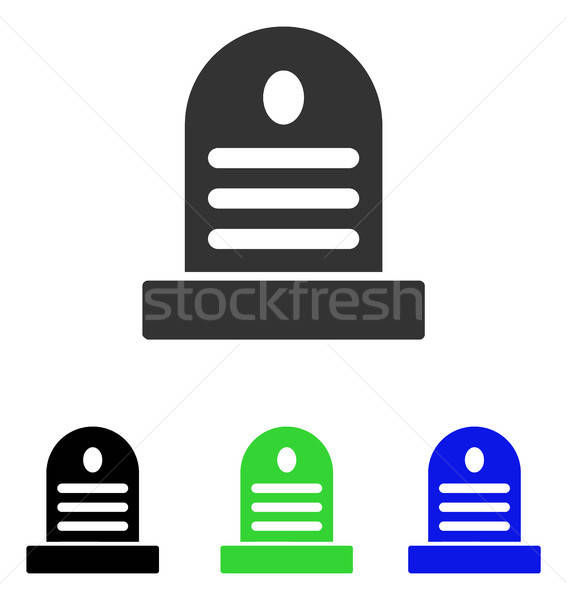 567x600 Tombstone Flat Vector Icon Vector Illustration Victor Ivlichev