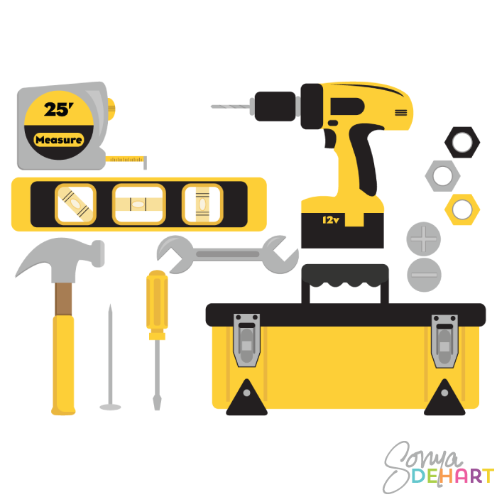 Vector Tools And Toolbox Clip Art Set 700x700 Vector Tools And Toolbox Clip Art Set
