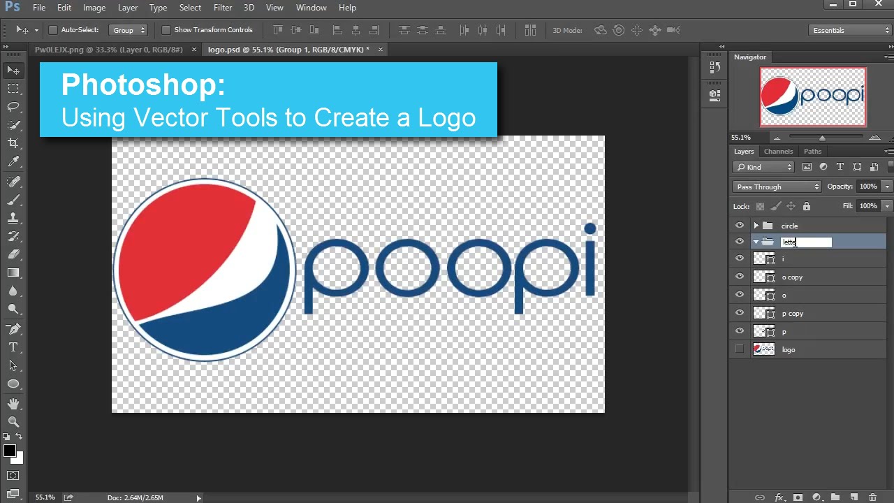 1280x720 Photoshop Using Vector Tools To Create A Logo