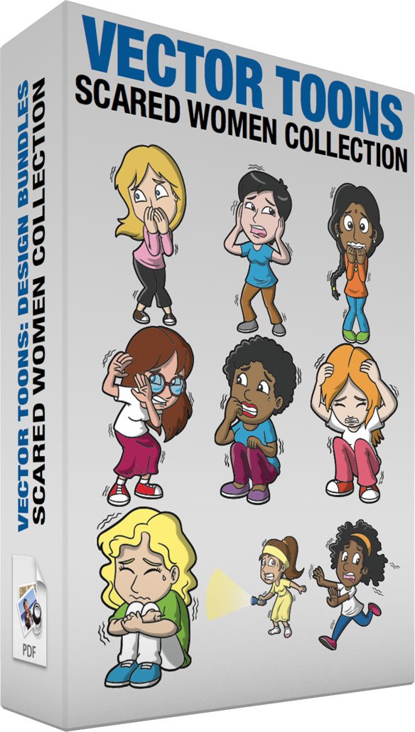 584x1029 Scared Women Collection Clipart Cartoons