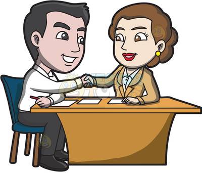 400x342 Shake Hands Cartoon Clipart Vector Toons