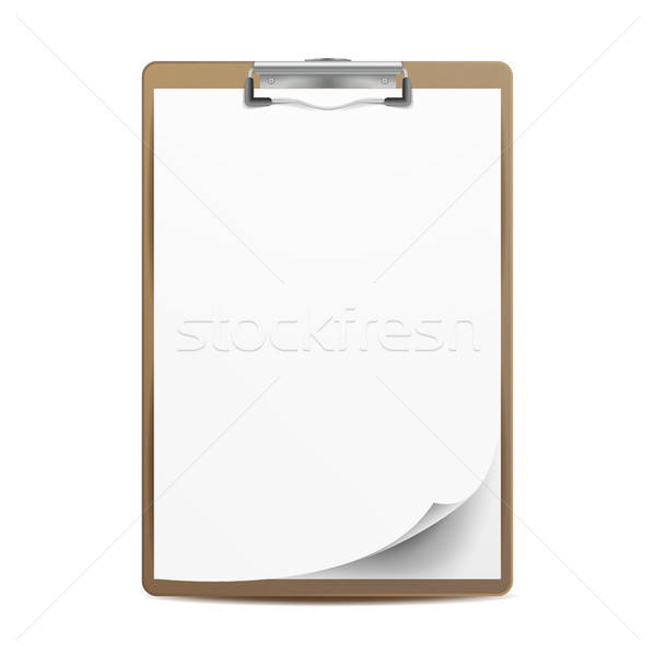 600x600 Clipboard Vector Size Top View Blank Sheet Of Paper