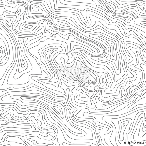 500x500 Topographic Map, Seamless Pattern, Line Design, Vector