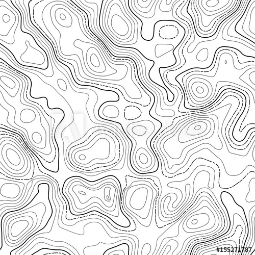 500x500 Seamless Pattern Fictional Topo Contour Map Design Vector