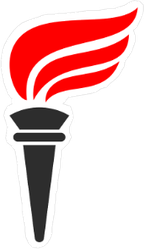 Torch Flame Vector Icon Sticker 144x249 Torch Flame Vector Icon Sticker