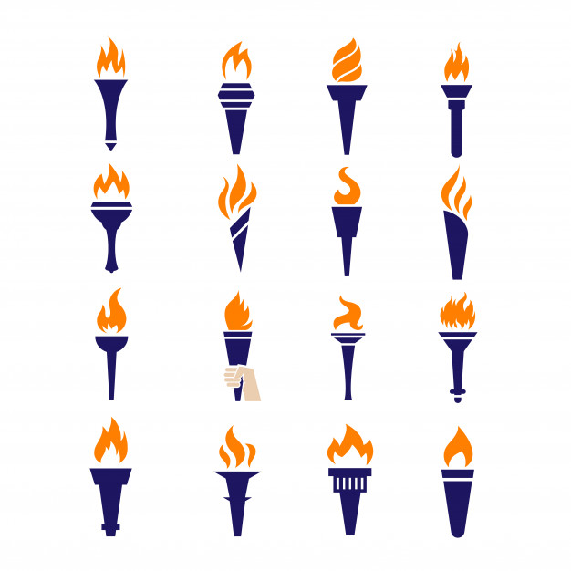 Fire Torch Victory Championship Flame Flat Vector Icons Vector 626x626 Fire Torch Victory Championship Flame Flat Vector Icons Vector