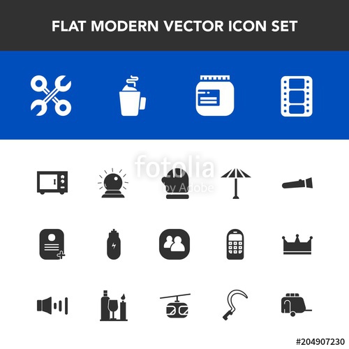 500x500 Modern, Simple Vector Icon Set With Japanese, Wagasa, Repair