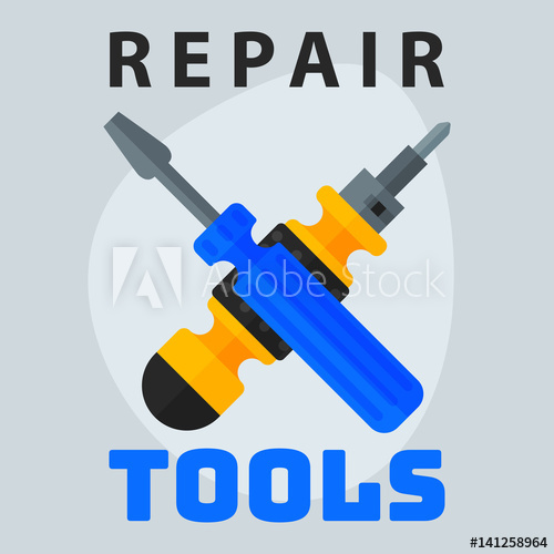 500x500 Repair Tools Screwdriver Icon Creative Graphic Design Logo Element
