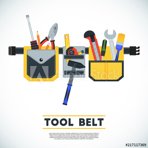 500x500 Tool Belt Poster Conceptual Image Of Tools For Repair
