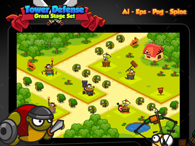 Tower Defense Grass Pack 400x300 Tower Defense Grass Pack