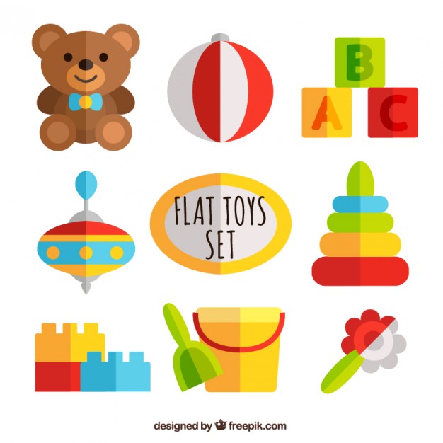 Flat Toys Set Vector Free Download 626x626 Flat Toys Set Vector Free Download
