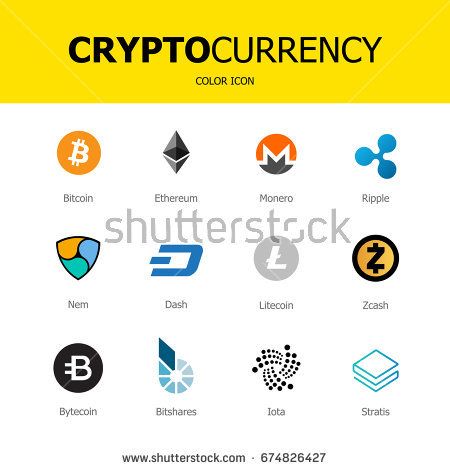 450x470 Criptocurrency Blockchans Isolated White Background Set