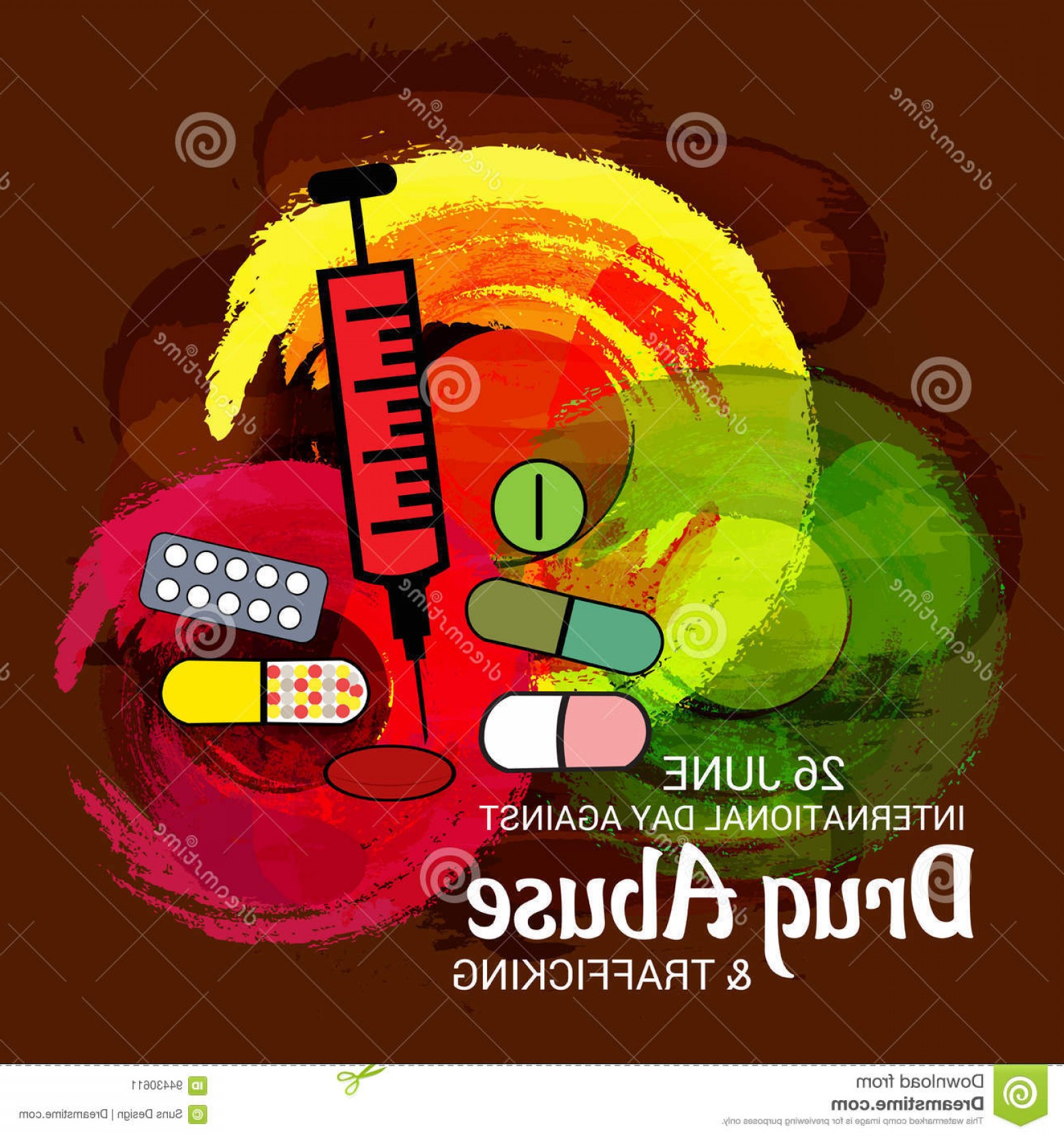Stock Illustration International Day Against Drug Abuse 1560x1668 Stock Illustration International Day Against Drug Abuse