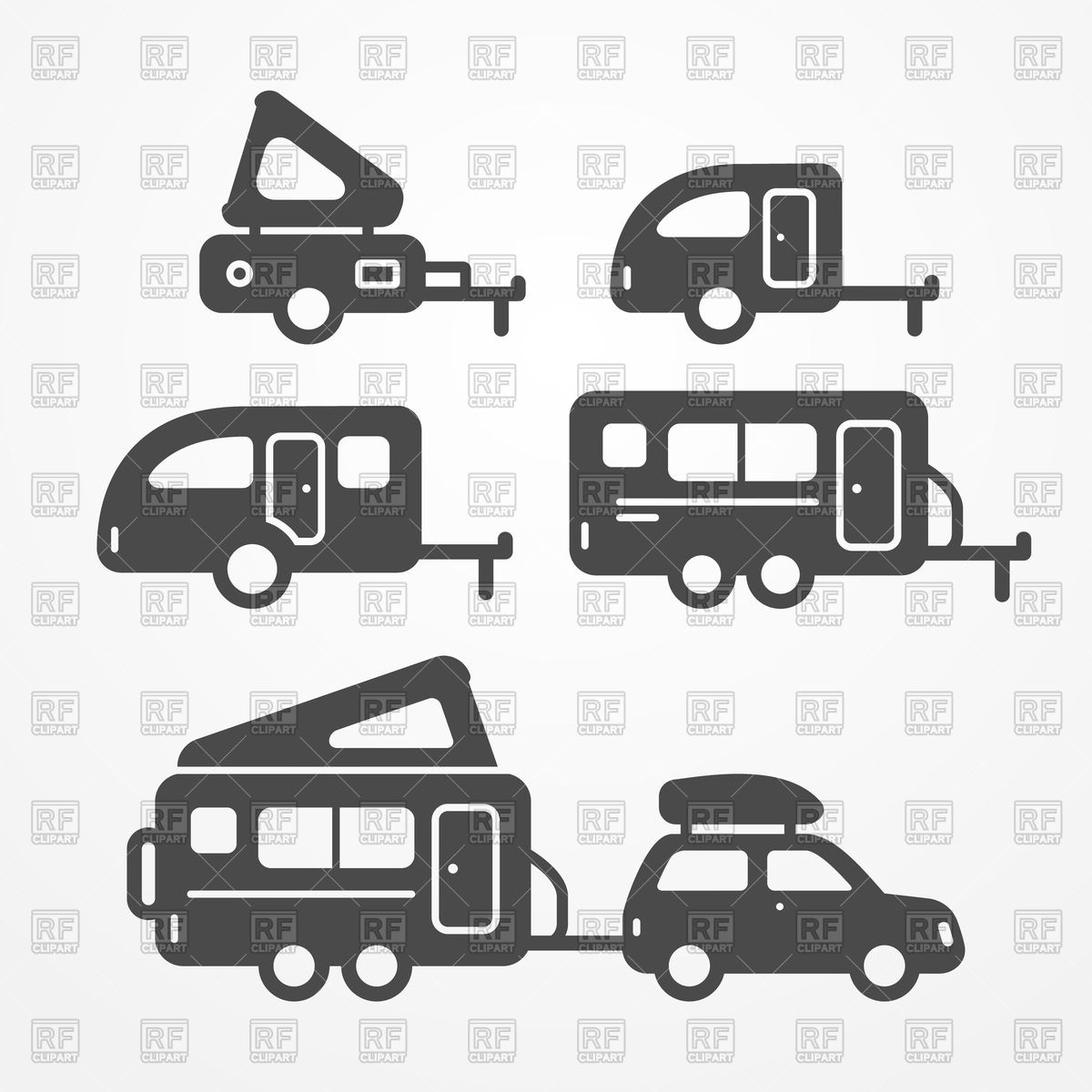 Set Of Camping Trailer Icons Vector Image Of Transportation Zage 1200x1200 Set Of Camping Trailer Icons Vector Image Of Transportation Zage
