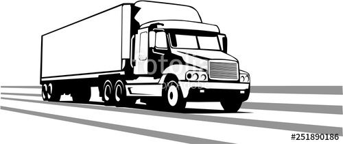 Tractor Trailer Vector Illustration Stock Image And Royalty Free 500x211 Tractor Trailer Vector Illustration Stock Image And Royalty Free