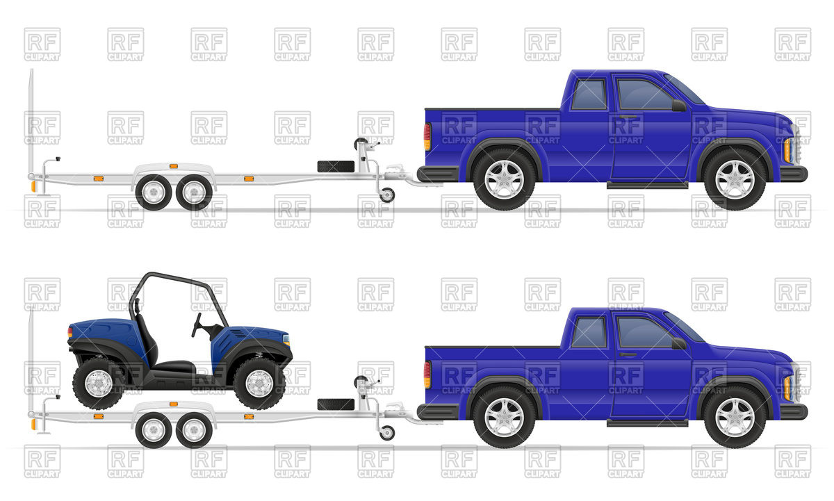 Car Pickup With Trailer Vector Image Of Transportation Konturvid 1200x721 Car Pickup With Trailer Vector Image Of Transportation Konturvid