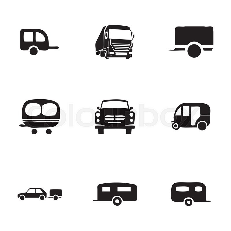 Vector Trailer Icon Set On White Stock Vector Colourbox 800x800 Vector Trailer Icon Set On White Stock Vector Colourbox