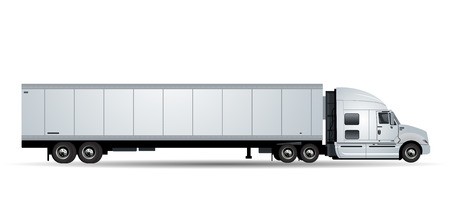 Vector Truck With Trailer Isolated On White Background Royalty 450x216 Vector Truck With Trailer Isolated On White Background Royalty