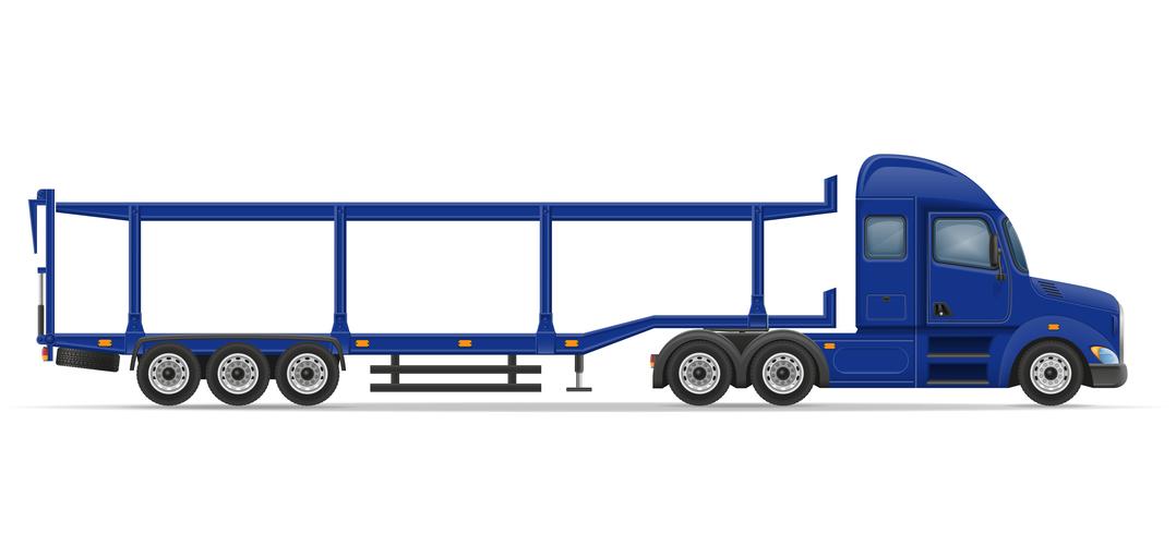 Truck Semi Trailer For Transportation Of Car Vector Illustration 1078x490 Truck Semi Trailer For Transportation Of Car Vector Illustration