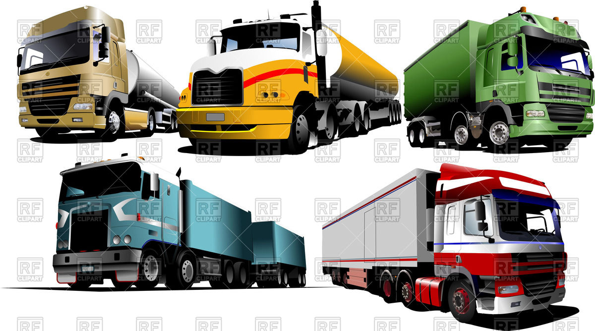 European And American Trucks With Tanks And Trailers Vector Image 1200x668 European And American Trucks With Tanks And Trailers Vector Image