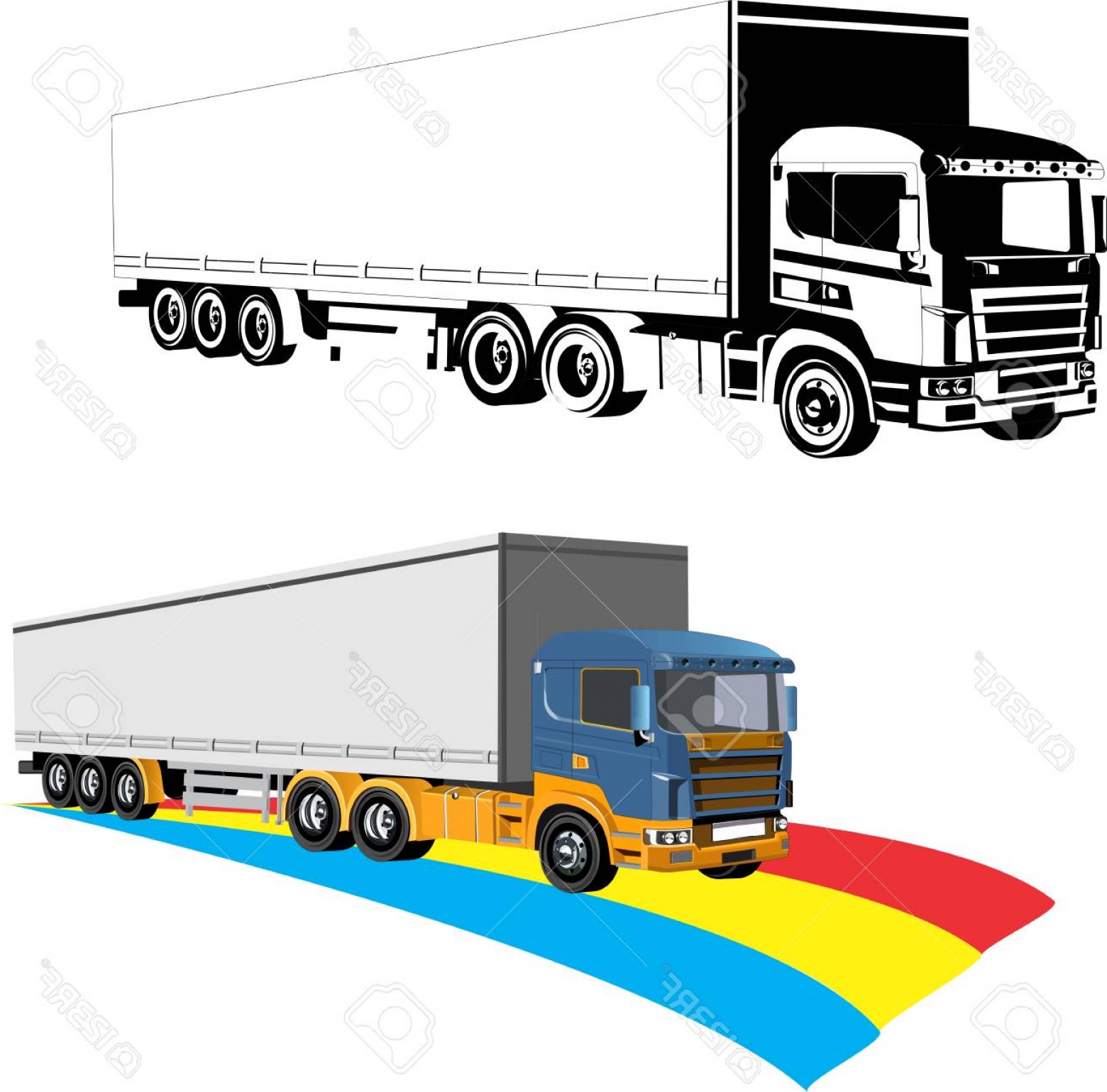 Truck Trailer Vector Hoodamathrun 1560x1539 Truck Trailer Vector Hoodamathrun
