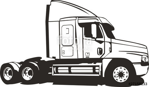 A Trailer Truck Without The Cargo Container Stock Image 500x293 A Trailer Truck Without The Cargo Container Stock Image