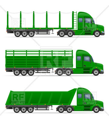 Truck Semi Trailers For Transportation Of Goods Vector Image 362x400 Truck Semi Trailers For Transportation Of Goods Vector Image