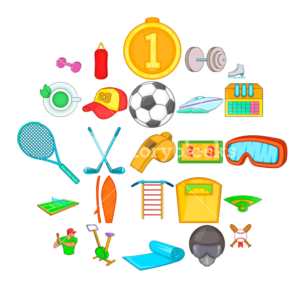 Winter Training Icons Set Cartoon Set Of Winter Training 1000x1000 Winter Training Icons Set Cartoon Set Of Winter Training