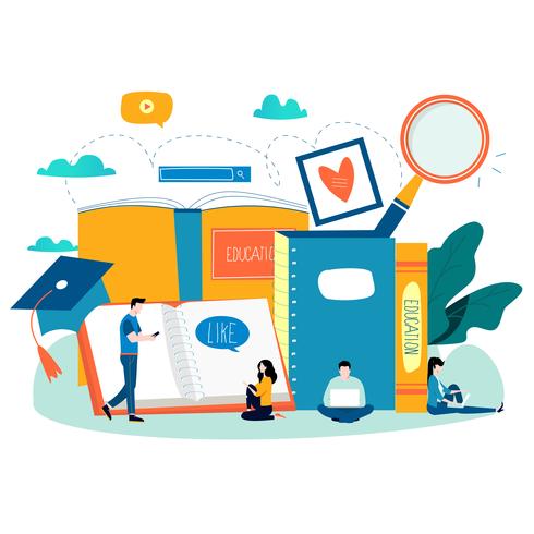 Education, Online Training Courses, Distance Education Flat Vector 490x490 Education, Online Training Courses, Distance Education Flat Vector