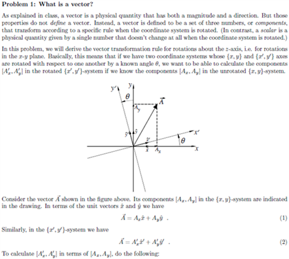 Solved In This Problem, We Will Derive The Vector Transfo 420x377 Solved In This Problem, We Will Derive The Vector Transfo