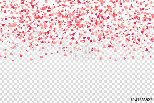 500x334 Vector Heart Confetti On The Transparent Background Stock Image