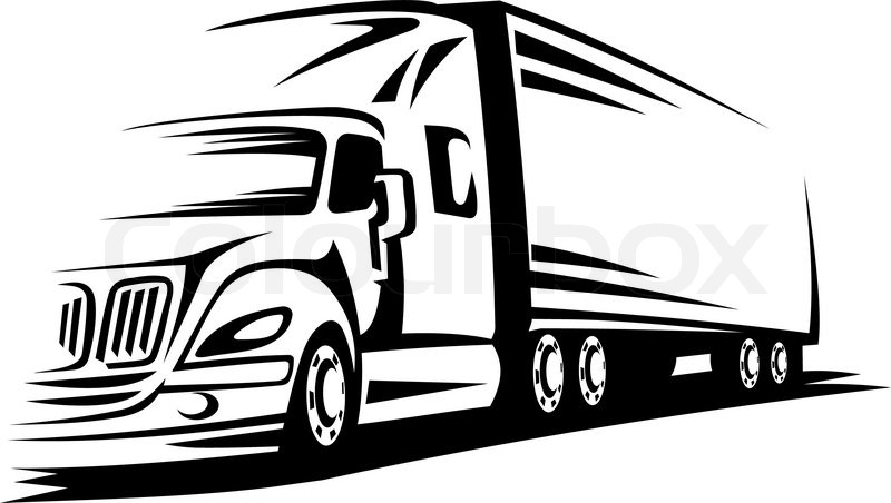 800x452 Delivery Truck Moving On Road For Stock Vector Colourbox