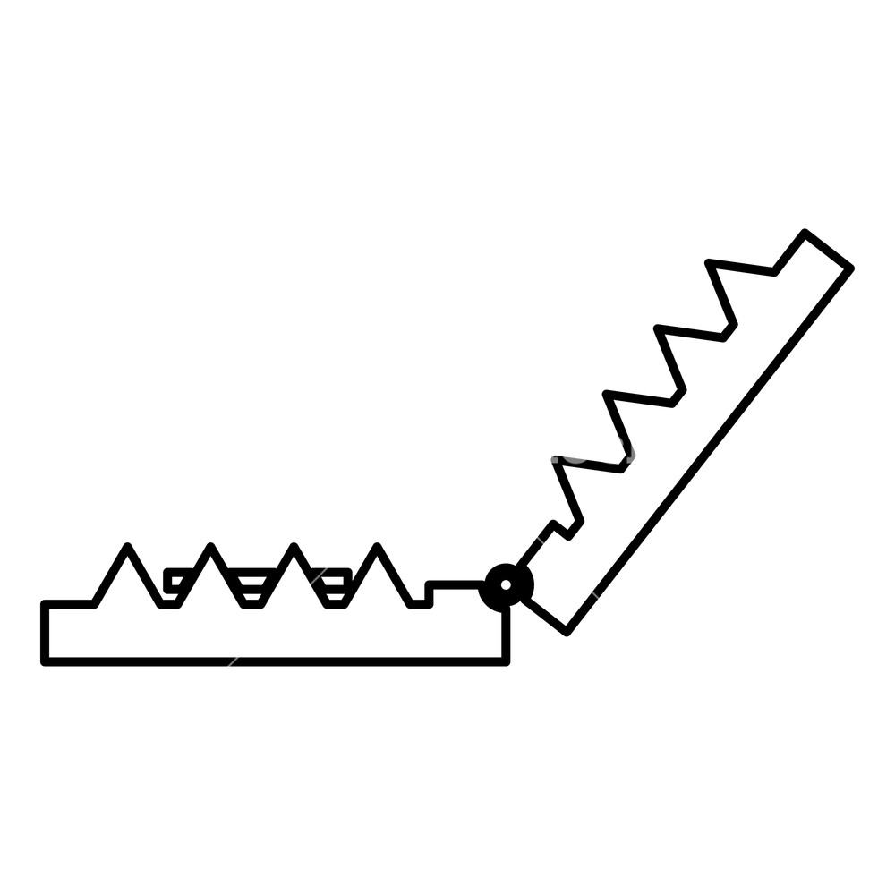 1000x1000 Trap Icon Black Color Vector Illustration Flat Style Simple Image