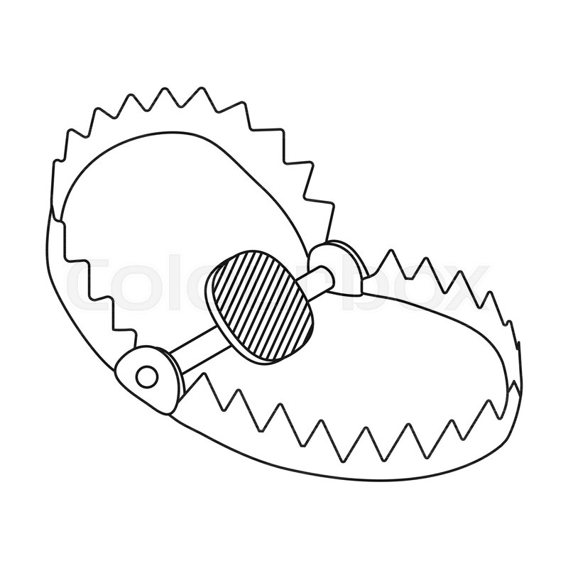 800x800 Trap Icon In Outline Style Isolated On Stock Vector Colourbox