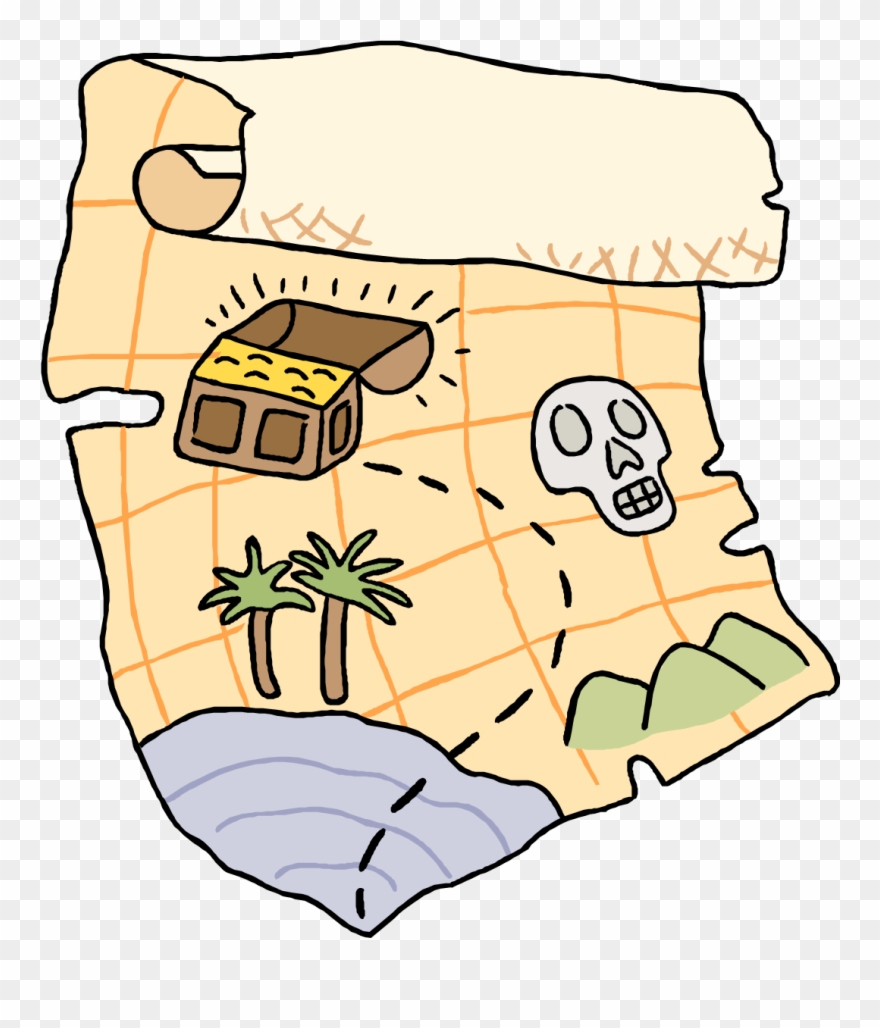880x1028 Vector Illustration Of Pirate Treasure Map Shows Location