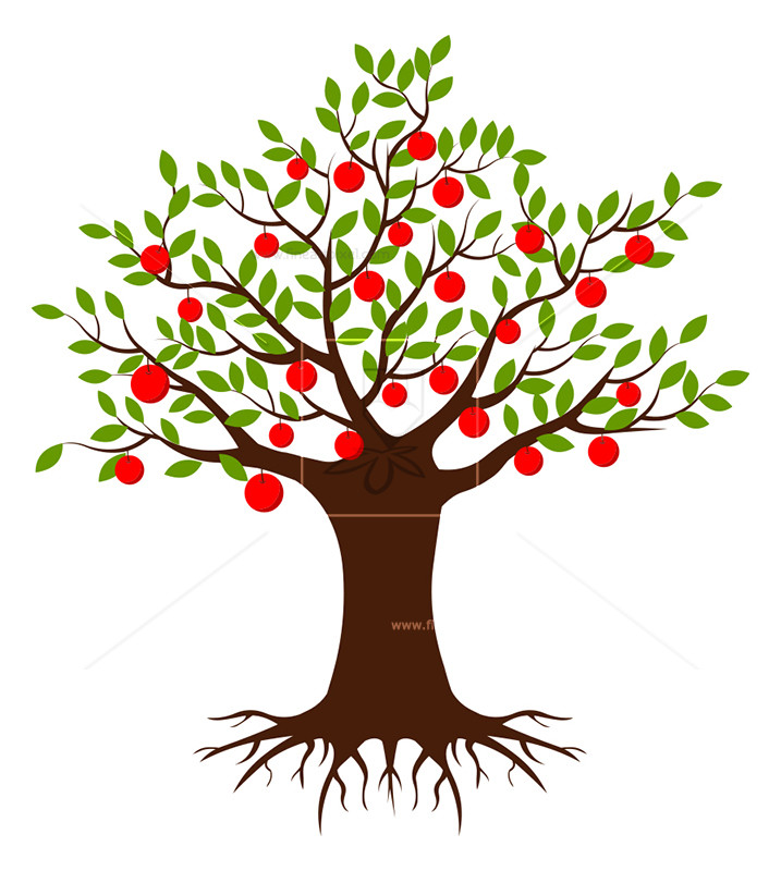 717x800 Apple Tree Vector Free Vectors, Illustrations, Graphics, Clipart, Png