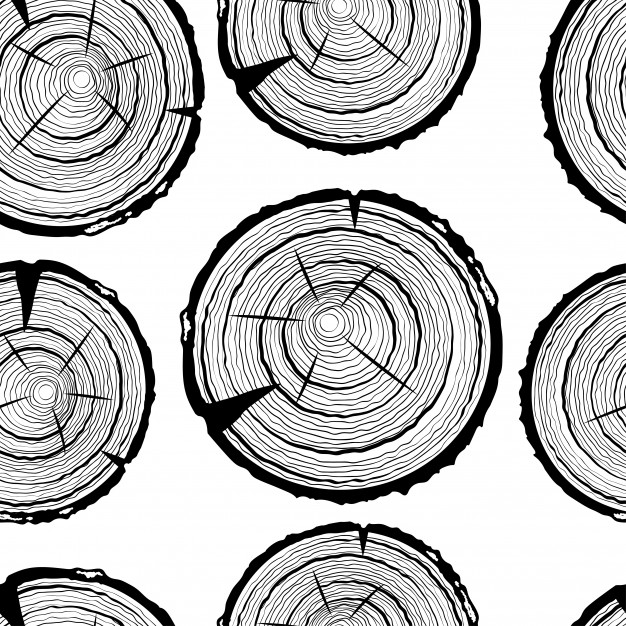 626x626 Tree Rings Seamless Pattern Vector Premium Download