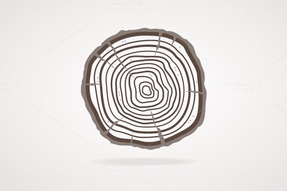 580x386 Vector Tree Rings Flat Design