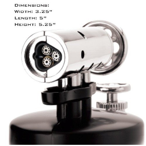 500x500 Vector Tri Pump Table Top Cigar Torch Lighter Black Tripump