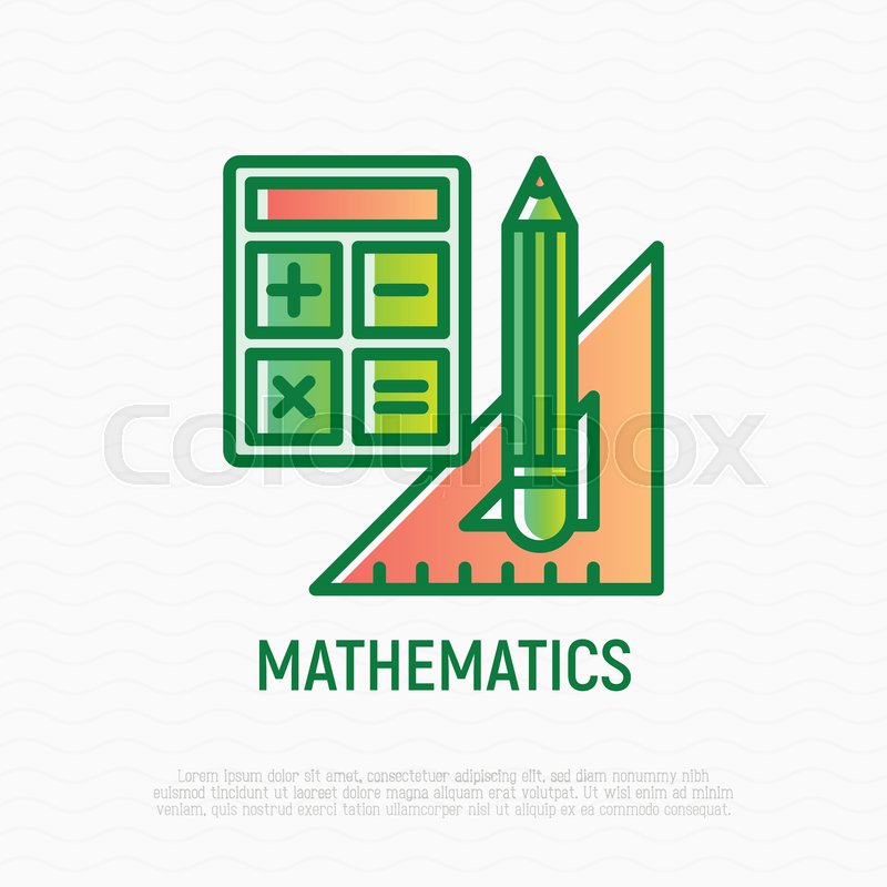 Mathematics Symbol Thin Line Icon Stock Vector Colourbox 800x800 Mathematics Symbol Thin Line Icon Stock Vector Colourbox