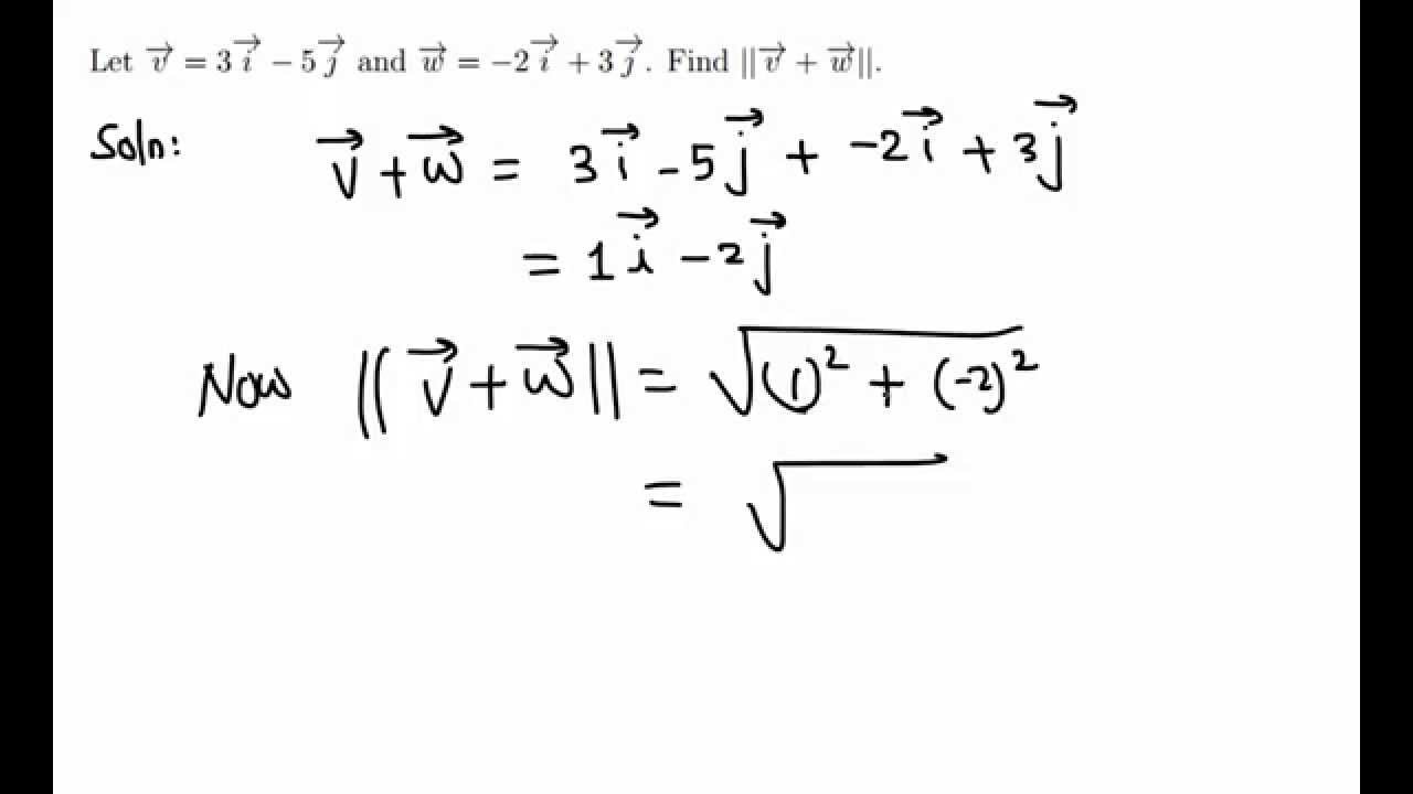 1280x720 Trig Magnitude Of A Vector