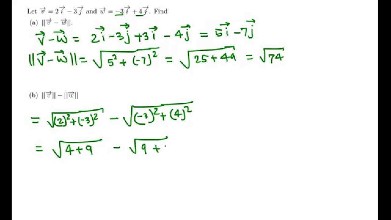 1280x720 Trigonometry Finding Magnitude Of A Vector